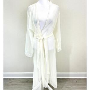 Jones New York Women's Sheer Lace Long Size S/M Robe